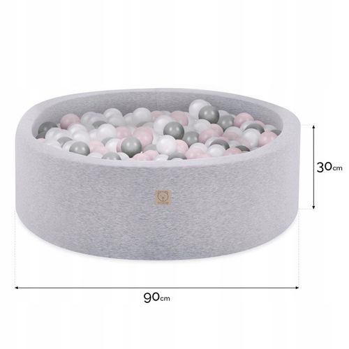 Suchy Basen z Kulkami 90x30 dla Dzieci Szary Smart 200 piłek MISIOO na Arena.pl