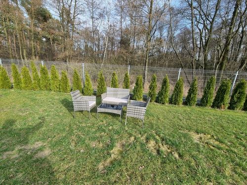 Zestaw Mebli Ogrodowych HDM technorattan Garden szary 4 el. Balkon meble na Arena.pl