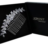 Grzebyk ślubny ASTRID silver KOKONET 4-0094