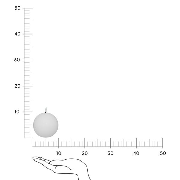 Świeca Molia kula LED biała 10cm zdjęcie 3