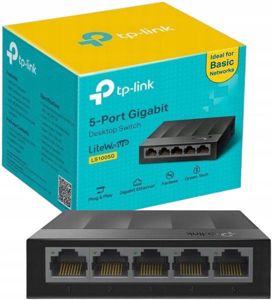 SWITCH SIEĆ TP-LINK LS1005G ENERGOOSZCZĘDNY GIGOWY zdjęcie 8