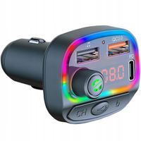 TRANSMITER BLUETOOTH FM SAMOCHODOWY SZYBKA ŁADOWARKA SAMOCHODOWA USB C PD