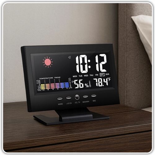 Cyfrowa stacja pogody – zegar, budzik, termometr, higrometr, kalendar na Arena.pl