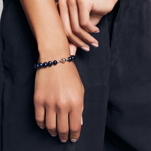 Srebrna bransoleta Staviori z perłami na Arena.pl