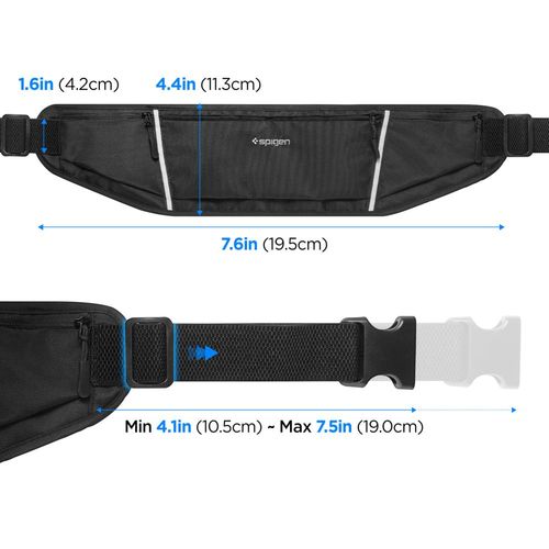 SPIGEN A710 DYNAMIC SHIELD WAIST BAG BLACK na Arena.pl