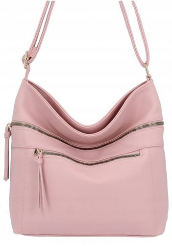 Herisson - torebka worek dwa zamki skóra ekologiczna pudrowy róż 1052L2083 na Arena.pl