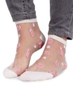 Skarpety damskie krótkie transparentne muszelki białe 36-41 YOCLUB