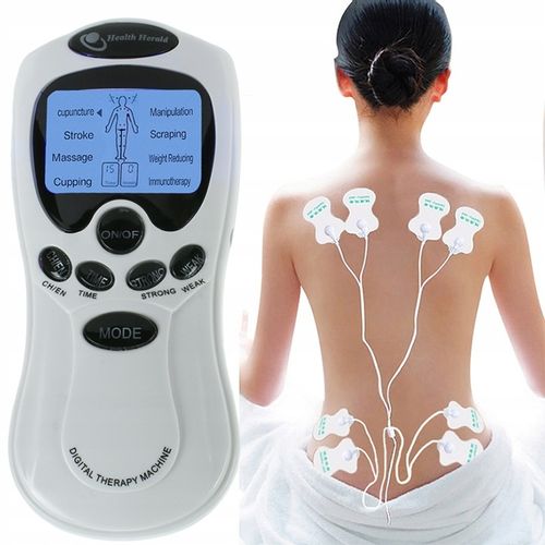 ELEKTROSTYMULATOR MIĘŚNI I NERWÓW TENS EMS ZESTAW ELEKTRODY PADY 2 KANAŁY na Arena.pl