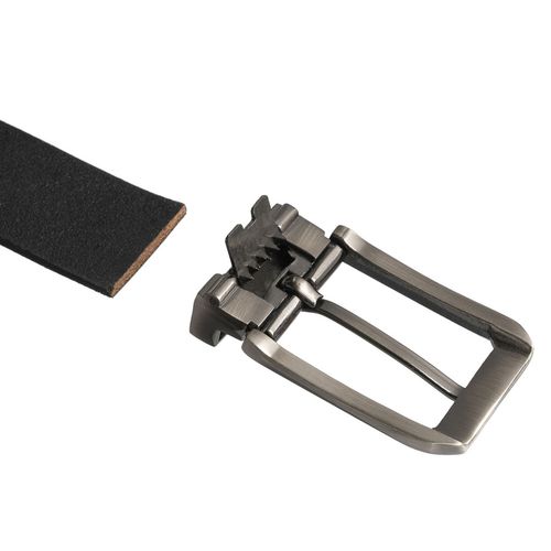 elegancki pasek męski ze skóry naturalnej w czarnym kolorze ze srebrną na Arena.pl