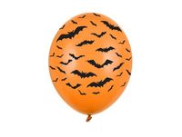 Balony lateksowe Nietoperze pomarańczowe 30cm 3szt