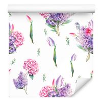 Tapeta do kuchni lawenda tulipany kwiaty hortensje