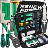 TESTER KABLI RJ45 ściągacz zaciskarka LAN3 zestaw narzędzi sieciowych XL