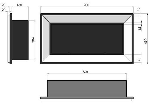 Biokominek Simple Fire FRAME 900 biały na Arena.pl