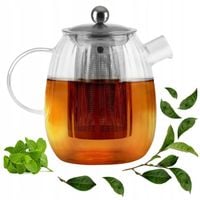 VIALLI TULIP DZBANEK IMBRYK ZAPARZACZ SZKLANY Z SITKIEM DO HERBATY ZIÓŁ 1 L