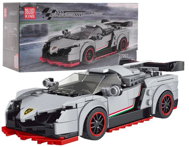 Zestaw Klocków Auto Sportowe 398El. Białe zdjęcie 8