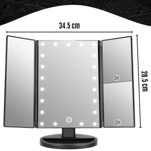 PODŚWIETLANE LUSTERKO DO MAKIJAŻU LED KOSMETYCZNE na Arena.pl