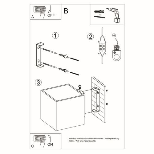 Kinkiet QUAD 1 biały na Arena.pl