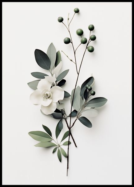 Plakat 64x90cm Papierowy Kwiat zdjęcie 2