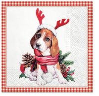 serwetki papierowe 33x33cm sdl santa dog 20szt. | 74-37