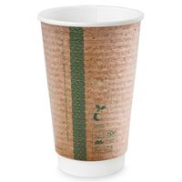kubek papierowy dwuściankowy kraft 450 ml, śr. 90 mm 20 szt.