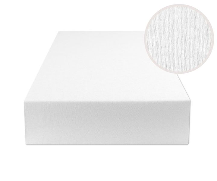 Prześcieradło Z Gumką 160X200 Jersey Biały zdjęcie 1