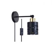 KINKIET LED ELEN 35W CZARNY ZŁOTY OBRÓT 350 STOPNI