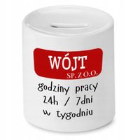 Skarbonka Prezent Dla Wójta Godziny Pracy Z Nadrukiem Ze Zdjęciem