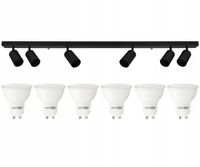 Lampa sufitowa szyna spot kinkiet oprawa natynkowa + 6x GU10 LED 6W