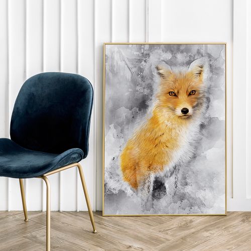 Plakat rudy lis abstrakcja 29,7x42 cm A3 na Arena.pl