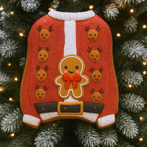 CIASTKO LUKROWANE SWETEREK MIKOŁAJA NO9 BOŻE NARODZENIE RĘCZNIE ROBIONE na Arena.pl