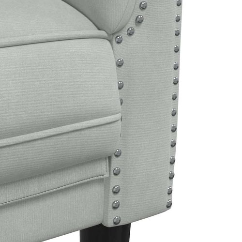 Sofa dwuosobowa, jasnoszara, aksamit na Arena.pl