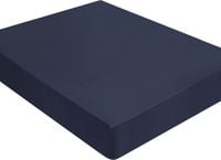 Prześcieradło z gumką 90x200x35cm granatowe mikrofibra na wysoki materac