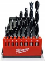 MILWAUKEE Wiertła do drewna 3-10mm zestaw 8 sztuk 4932352466