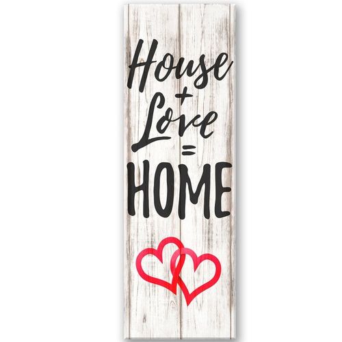 Deco Panel, Sentencja home z sercami 30x90 na Arena.pl