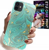 ETUI DO IPHONE 13 MINI - MARMURKOWE WZORY + SZKŁO HARTOWANE