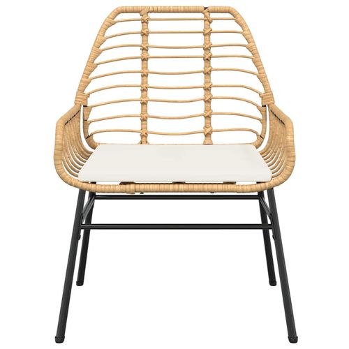 7-częściowy zestaw ogrodowy poduszkami brązowy polirattan szkło na Arena.pl