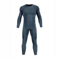 BIELIZNA TERMOAKTYWNA KOSZULKA SPODNIE ACTIVE LEVEL I M-TAC DARK GREY S