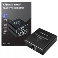 Switch niezarządzalny Qoltec mini rozdzielacz splitter 1x2 port RJ45