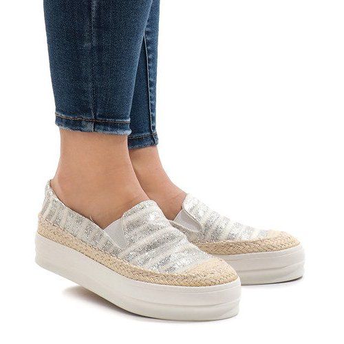 Białe trampki espadryle na platformie r.38 na Arena.pl