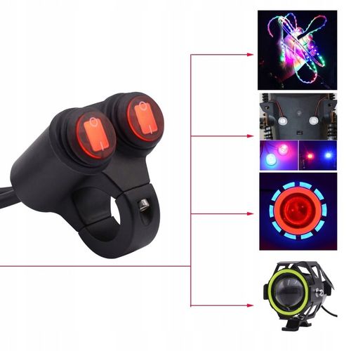 MOTOCYKLOWY 2x PRZEŁĄCZNIK WŁĄCZNIK CNC ALUMINIOWY na Arena.pl