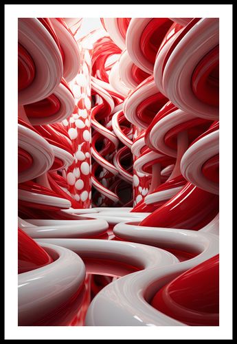 Plakat 53x81cm Czerwone Wiry na Arena.pl