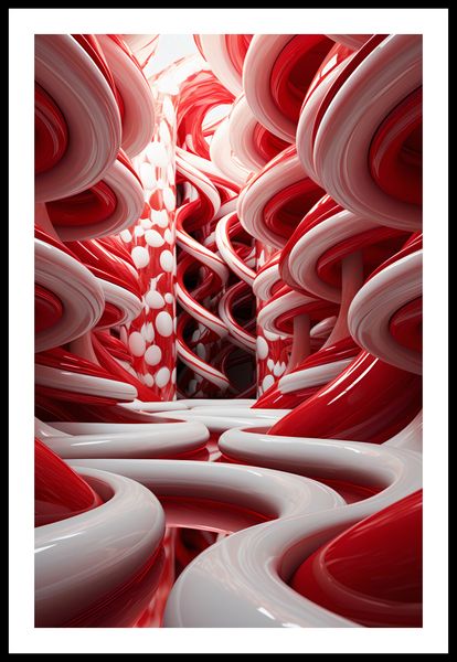 Plakat 53x81cm Czerwone Wiry zdjęcie 3