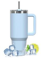 KUBEK TERMICZNY ZE SŁOMKĄ 1182 ML ZE STALI NIERDZEWNEJ NIEBIESKI