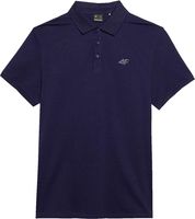 T-shirt męski polo 4FWSS24TPTSM130 - granatowy S