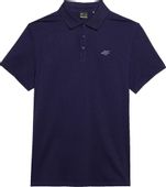 T-shirt męski polo 4FWSS24TPTSM130 - granatowy S