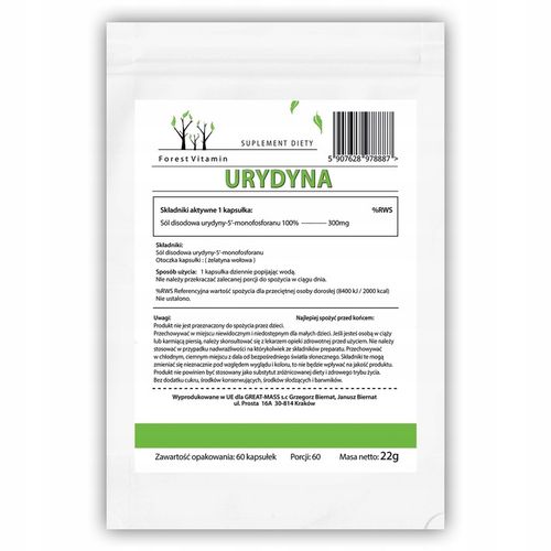 FOREST URYDYNA 60 kaps ALZHEIMER PAMIĘĆ DEPRESJA na Arena.pl