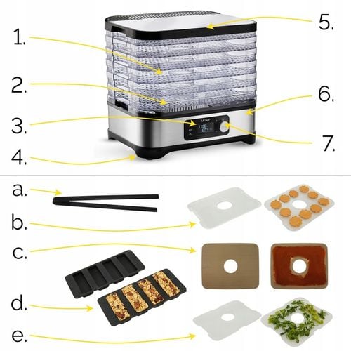 10w1 DUŻA Suszarka do Grzybów Owoców Yoer 450W INOX Timer +6 SIT+9 na Arena.pl