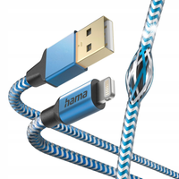 Kabel HAMA Reflected USB-A - Lightning 1.5M Niebieski 201553