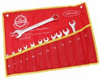 KLUCZE PŁASKO-OCZKOWE Zestaw Narzędzi Kluczy Płaskich Oczkowych 6-22mm 601