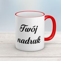Kubek CLASSIC czerwonym uszkiem z Twoim nadrukiem